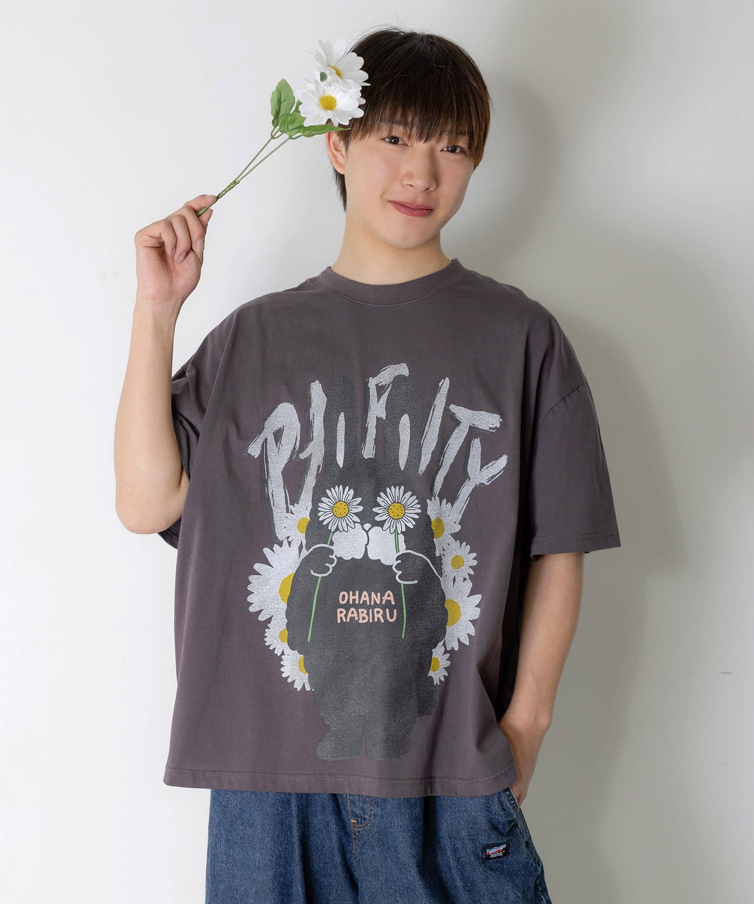 春を告げるお花ラビルTシャツ[品番：SRSW0002479]｜ScoLar（スカラー