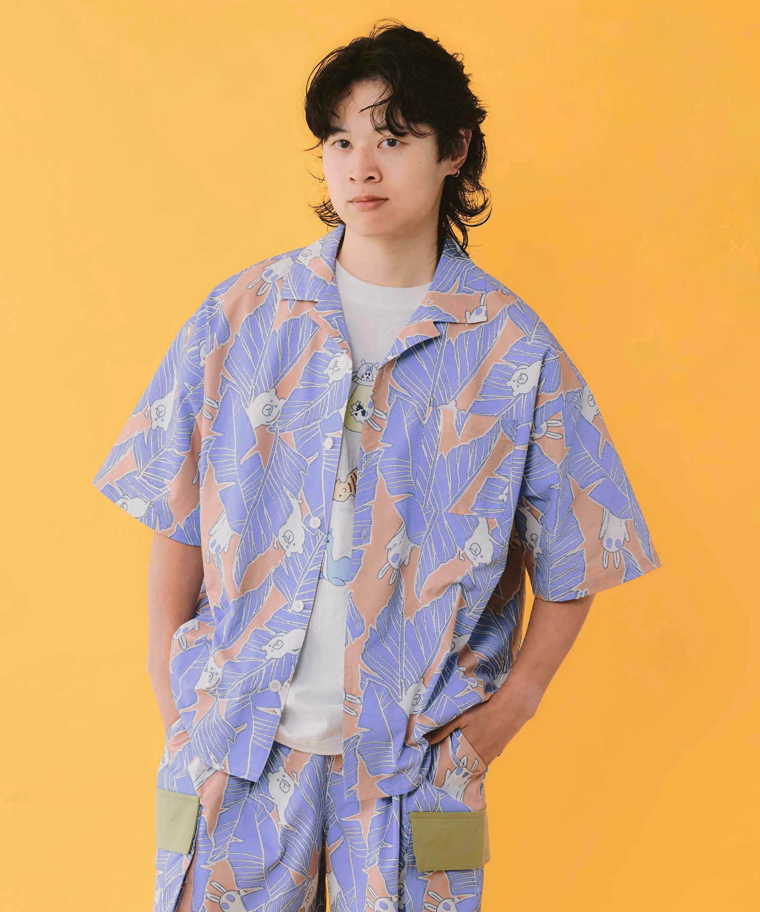 Parityキャラ トロピカルリーフ柄シャツ[品番：SRSW0002507]｜ScoLar