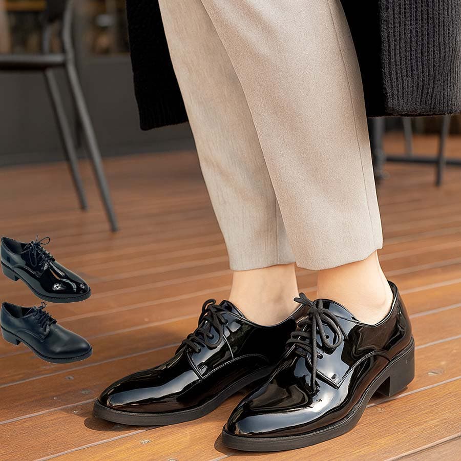 レースアップマニッシュシューズ おじ靴 オックスフォード[品番