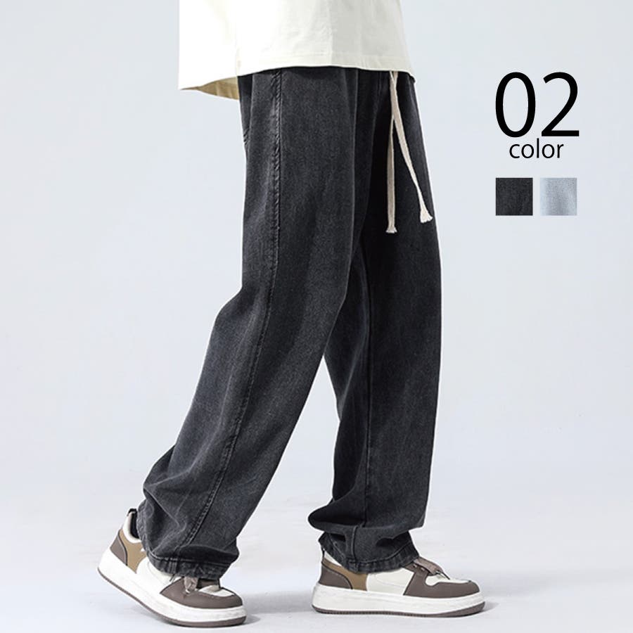 SETUP7】ウエストゴムワイドデニムパンツ KNF037[品番