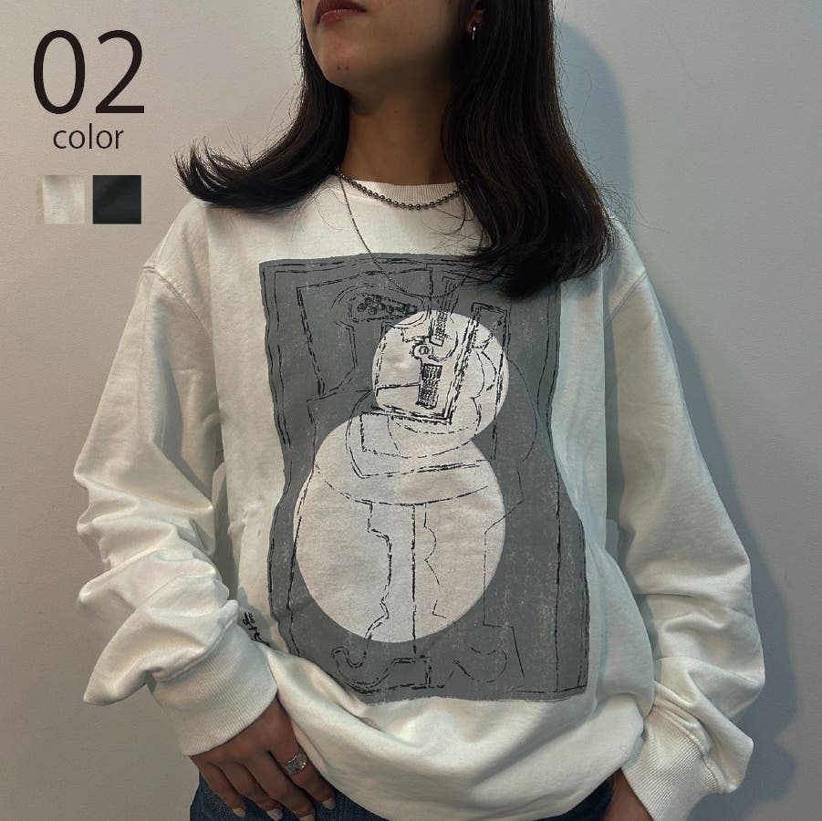 テキストプリント スウェット グレー museum of daily museum of daily