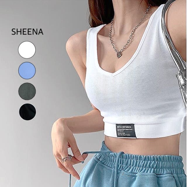 【新品未使用】リブソリッドショートタンクトップ SUKALA】リブソリッドショートタンクトップ(S・Mサイズ
