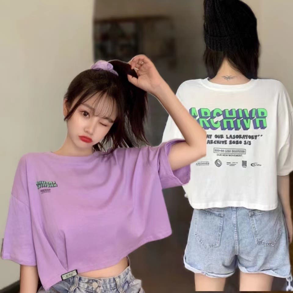 ビジューショート丈Tシャツ[ze809] | レディースファッション