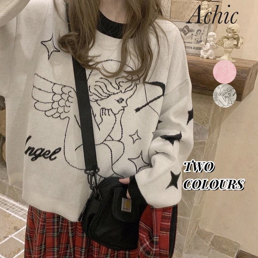 エルメス希少羽根柄セーター 楽天市場】ニット レディース トップス 長袖 クルーネック バルキー 花