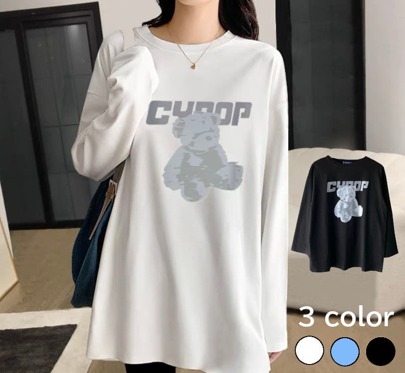 BALMUNG バルムング アートプリント オーバーサイズTシャツ 灰