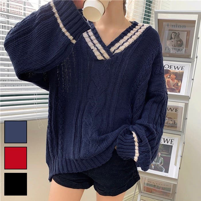 Vネックケーブルニット – WEGO ONLINE STORE