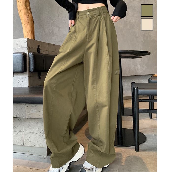 ブラックワイドパンツ ホワイトステッチ ホワイトステッチブラックワイドデニムパンツ | レディース