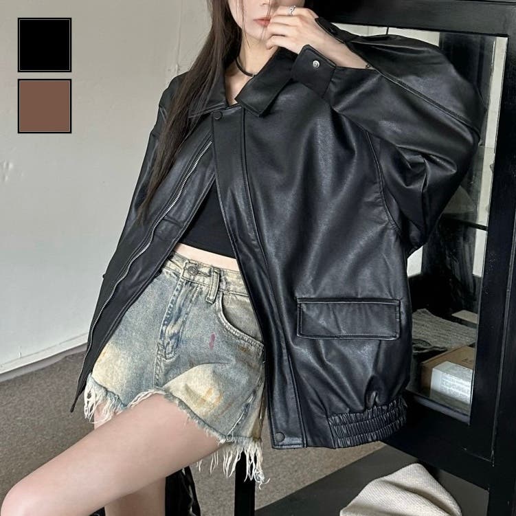 WYM LIDNM ブルゾン アウター ARTIFICIAL GRAIN SHORT BLOUSON