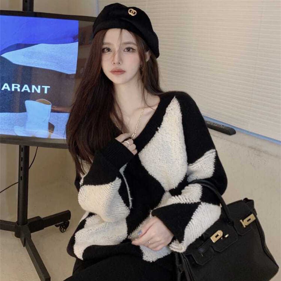 ハーフジッププルオーバー 韓国ファッション クルーネック[品番