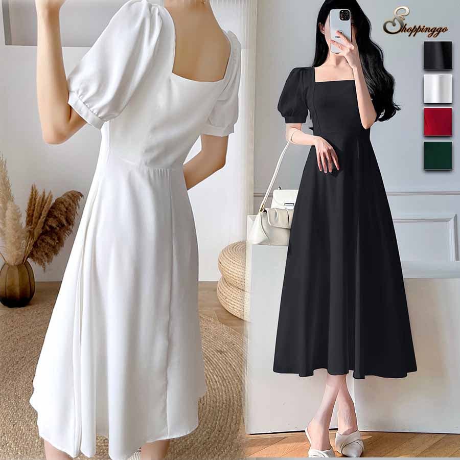 ワンピース 半袖 バックリボン[品番：JRKW0004245]｜shoppinggo