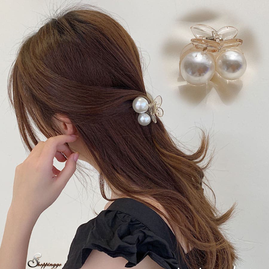 acca ヘアクリップ パール付き バンスクリップ acca ヘアクリップ パール付き バンスクリップ