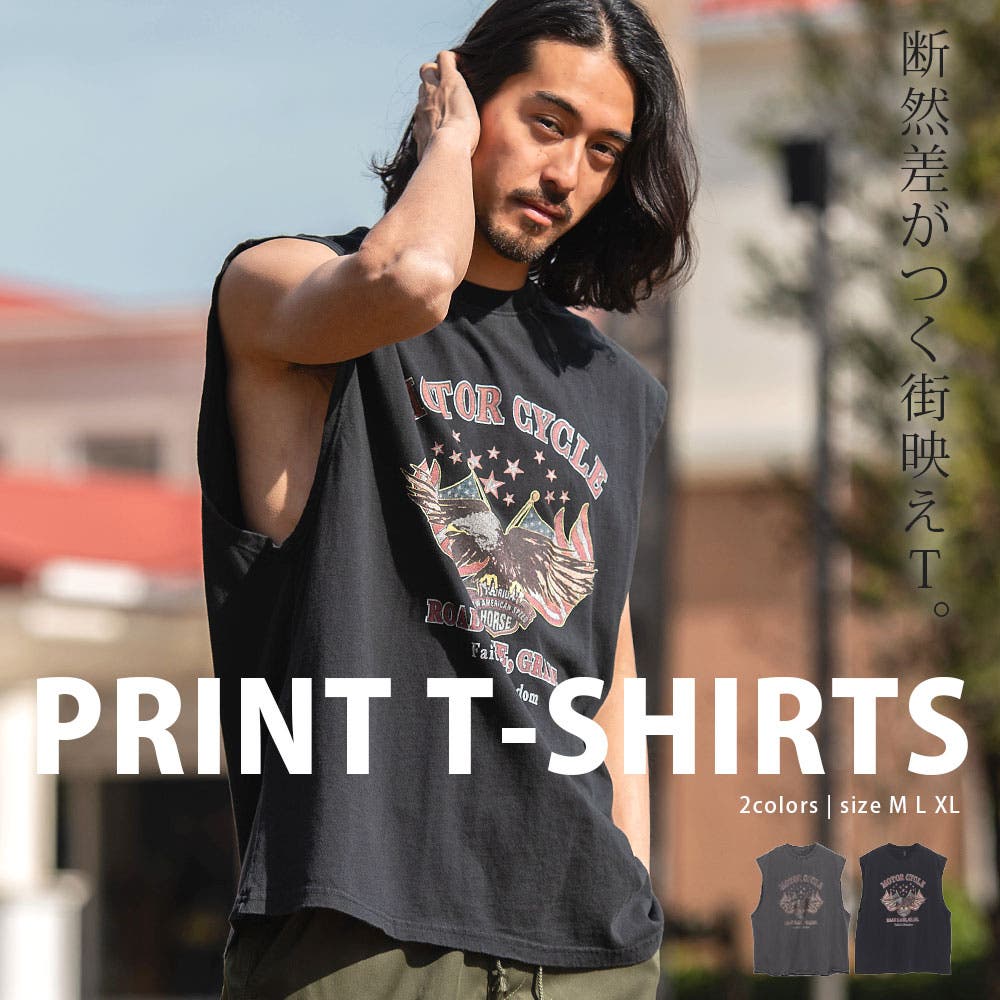 Tシャツ メンズ ノースリーブ[品番：SILM0015002]｜SILVER BULLET 