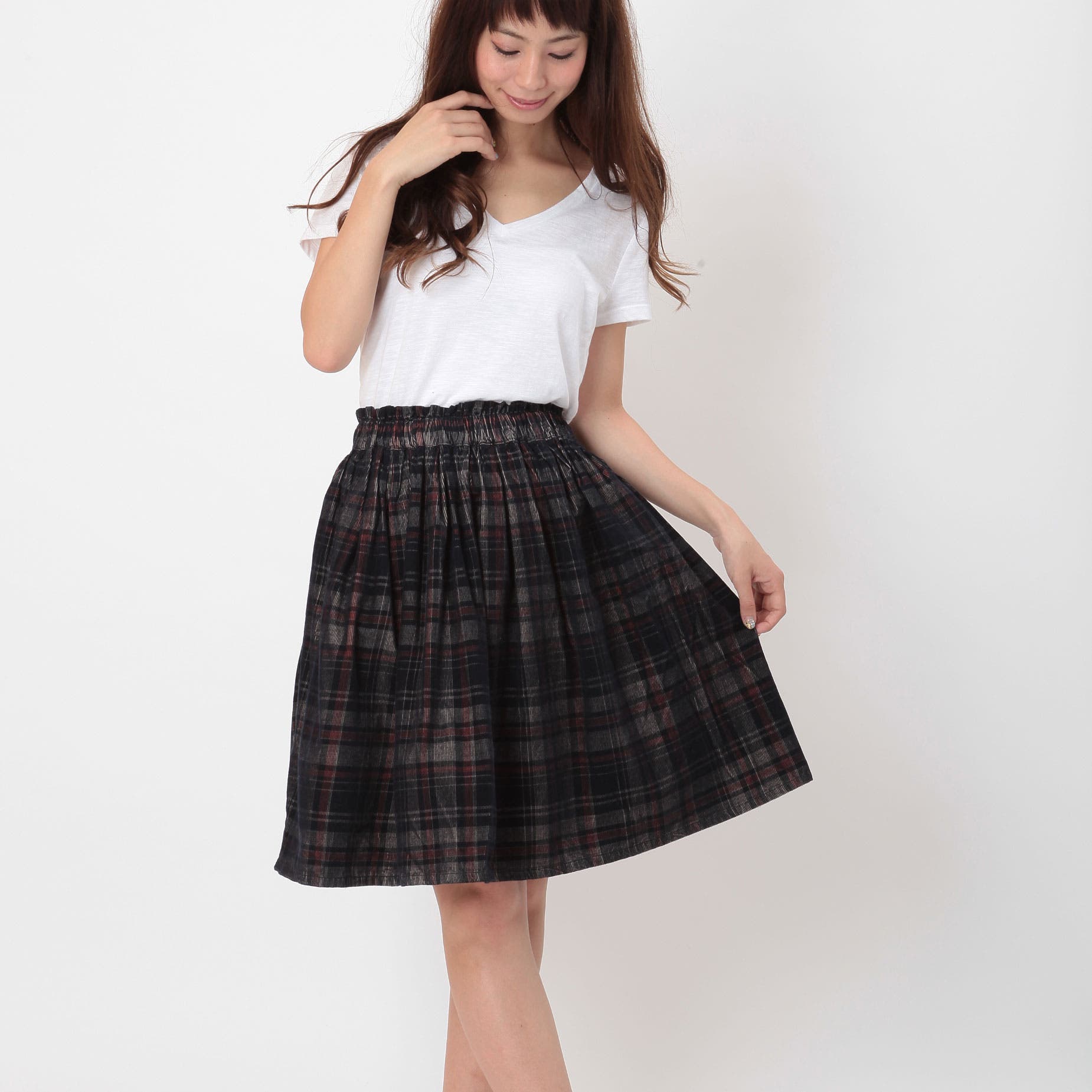 セブンテンチェック柄フリルスカート Mサイズ