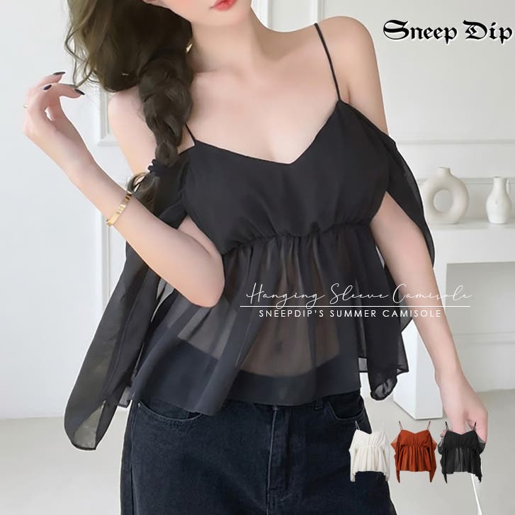17375】シフォンキャミチュニックブラウス [品番：ASHW0001505