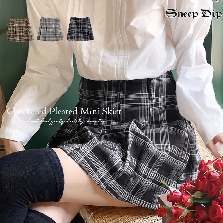 MILK チェックスカート プリーツ 140-160]【卒服】チェックプリーツスカート(その他のスカート