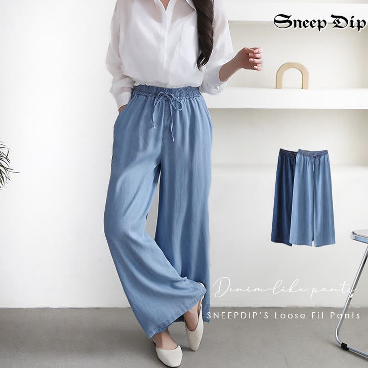 17523】デニム風ワイドパンツ [品番：ASHW0001697]｜SneepDip（スニー