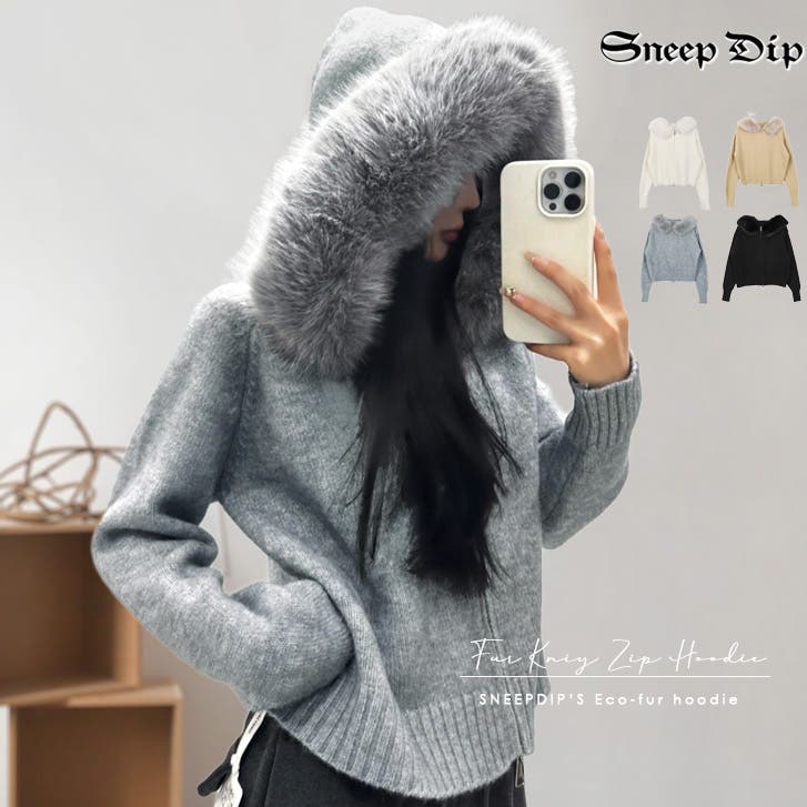 17593】ファーニットZIPフーディー [品番：ASHW0001791]｜SneepDip