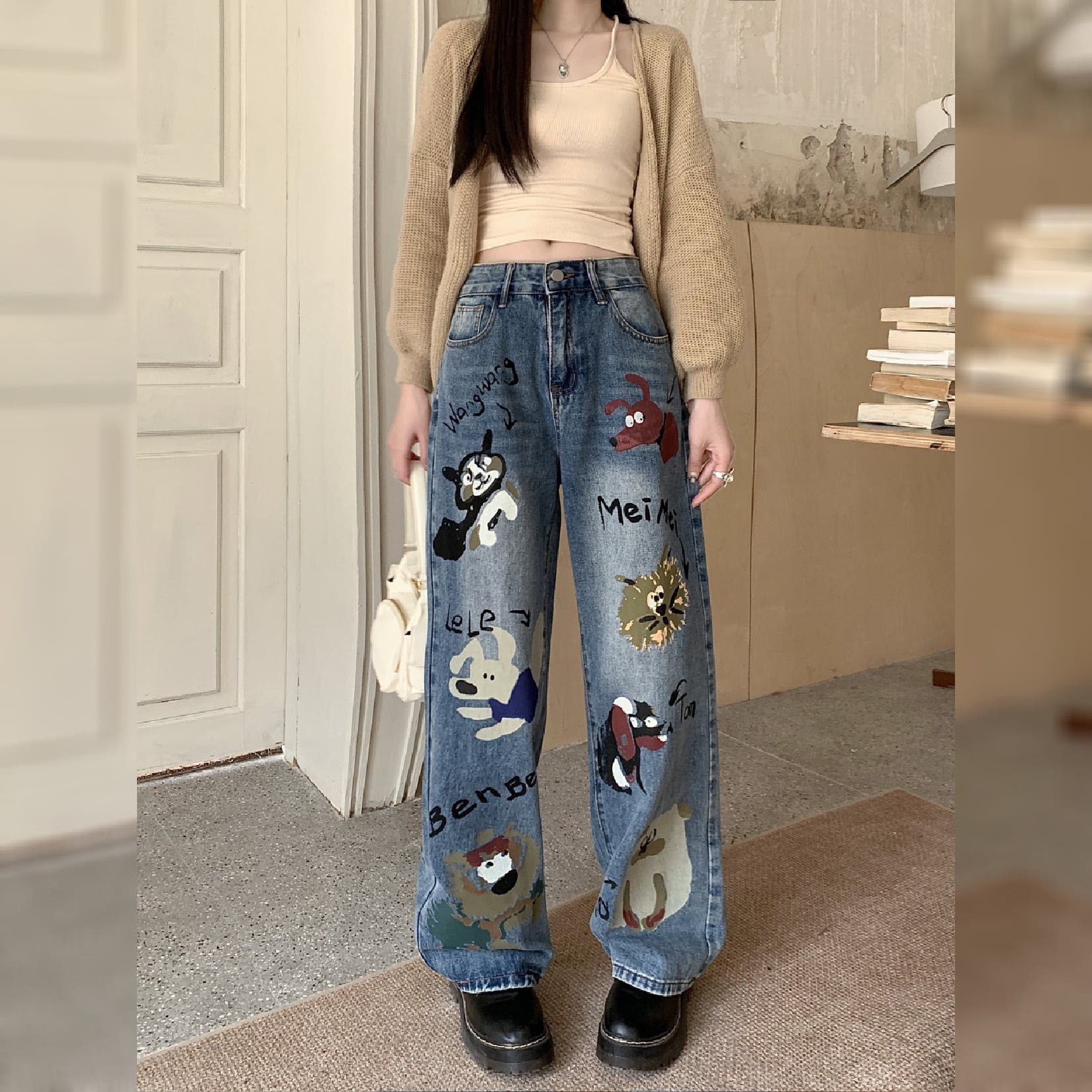 【Yinandyang in Harmony】Denim skirt pants ★韓国商品 Innyangin Harmony Denim Skirt Pants black #인앤양인하모니 on