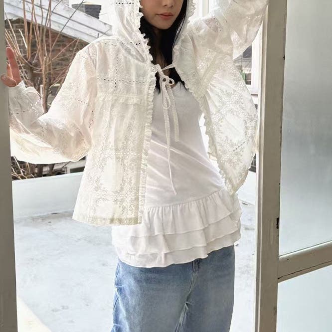 ミレニアル学園風 ゆるカワコーデ☆シック フード付き サンガード