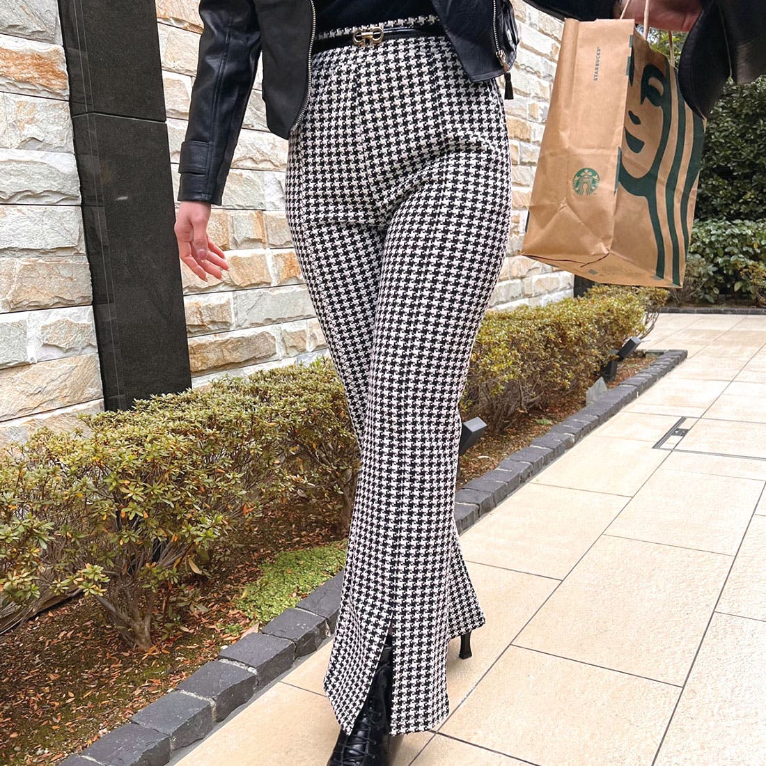 70s 揺らす LYNN STUART MISTER PANTS ボーダーフレアパンツ