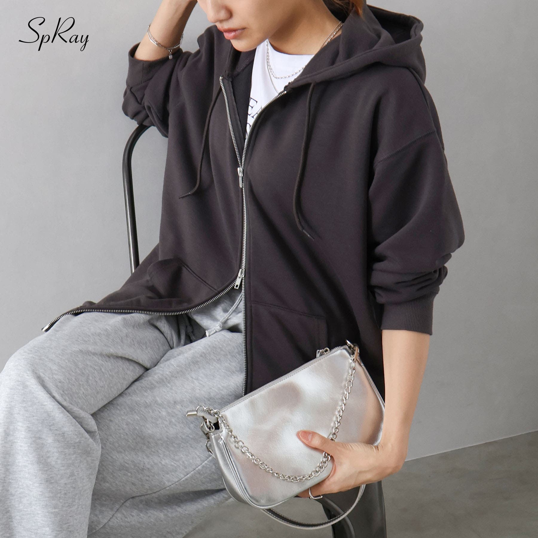 WZIPパーカー[品番：SPRW0010919]｜SpRay（スプレイ）｜レディース