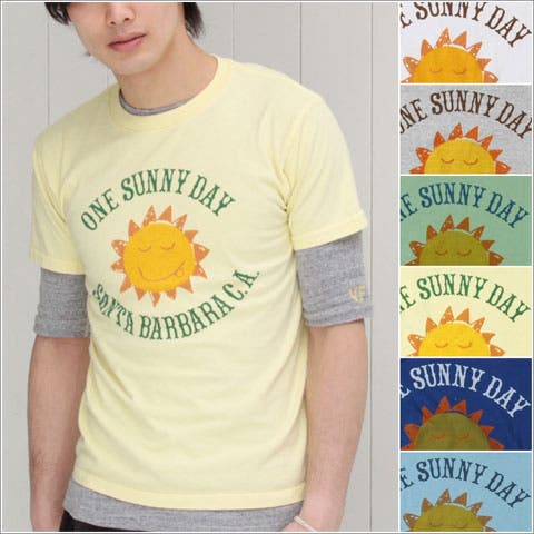 プリントTシャツ ユニセックス】太陽モチーフの元気なTシャツ！ ユース