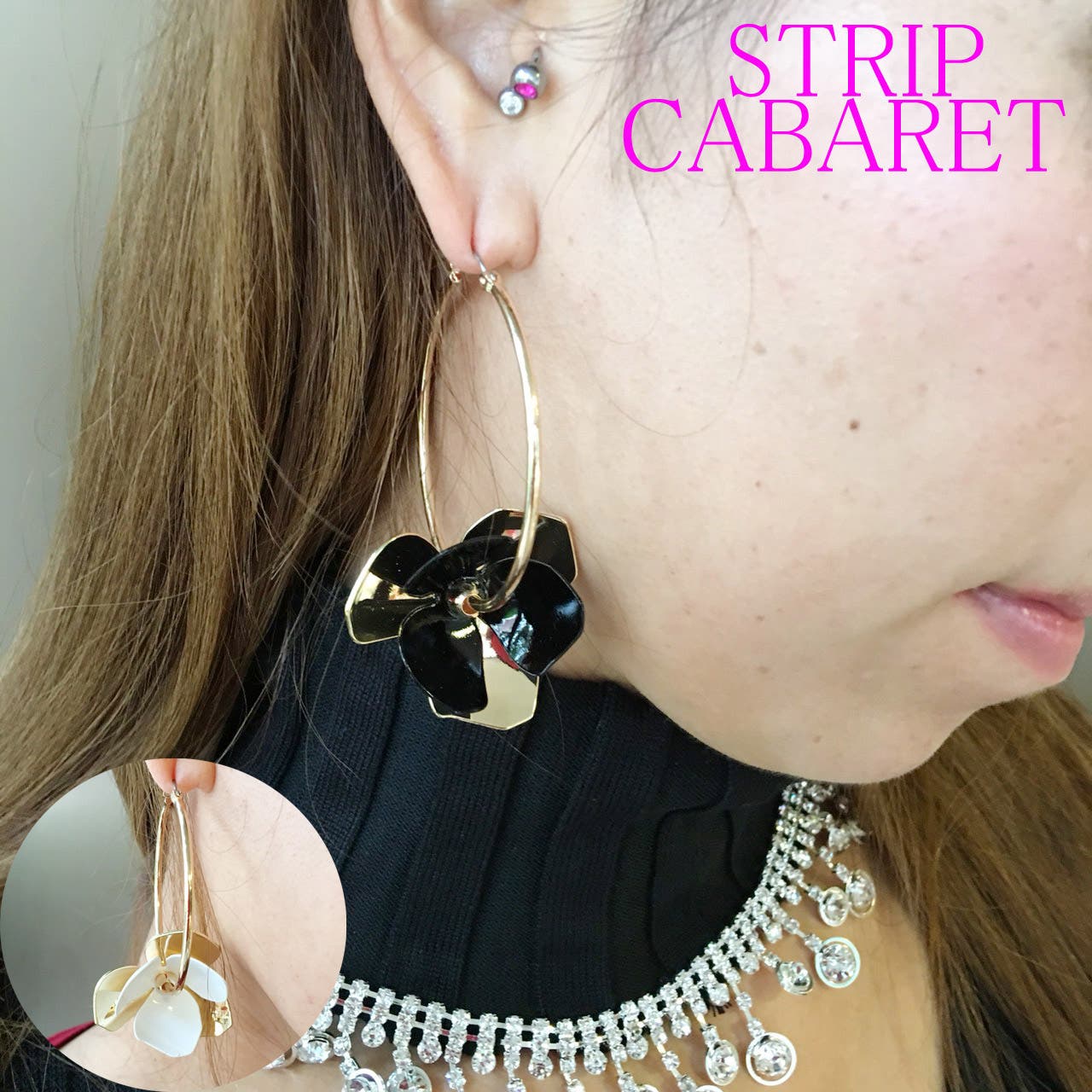 が大特価！ ループフラワーピアス セクシー ギャル[品番：SPCW0000354 アクセサリー