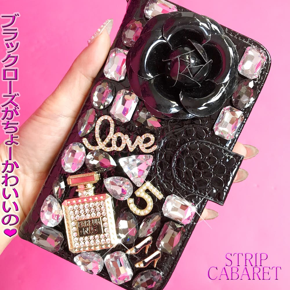ブラックローズスマホケース セクシー ギャル[品番：SPCW0000717