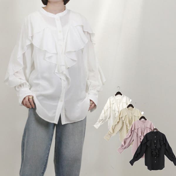 シャツ ブラウス フリル[品番：XV000019092]｜STYLEBLOCK
