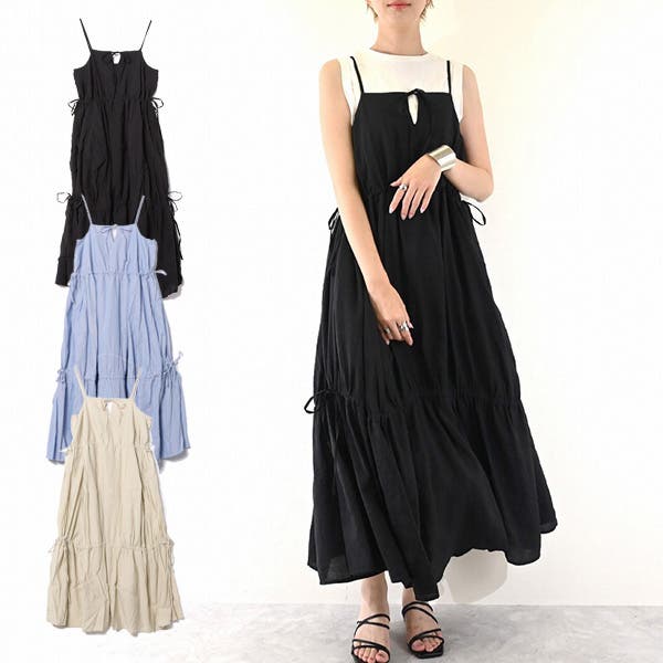 極美品⭐︎normmentノーメント キャミソールワンピース ロングワンピース キャミソールワンピース ロングワンピース ワンピース[品番