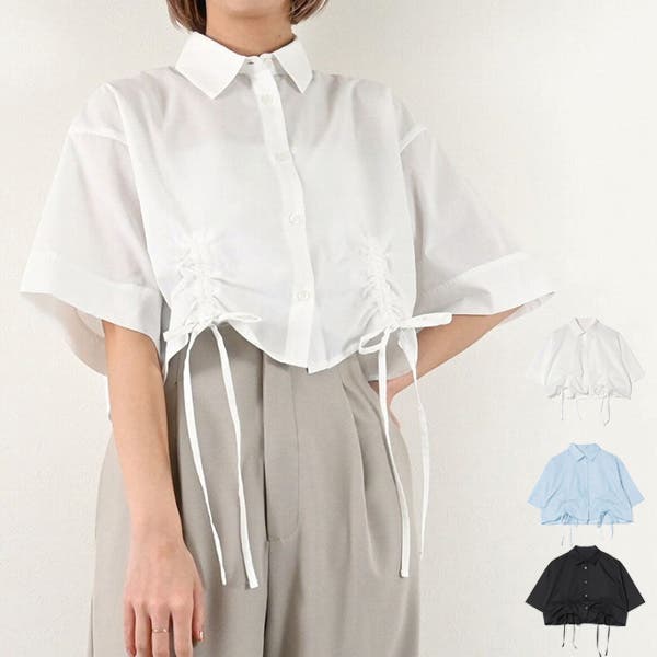 シャツ ブラウス 5分袖[品番：XV000021857]｜STYLEBLOCK