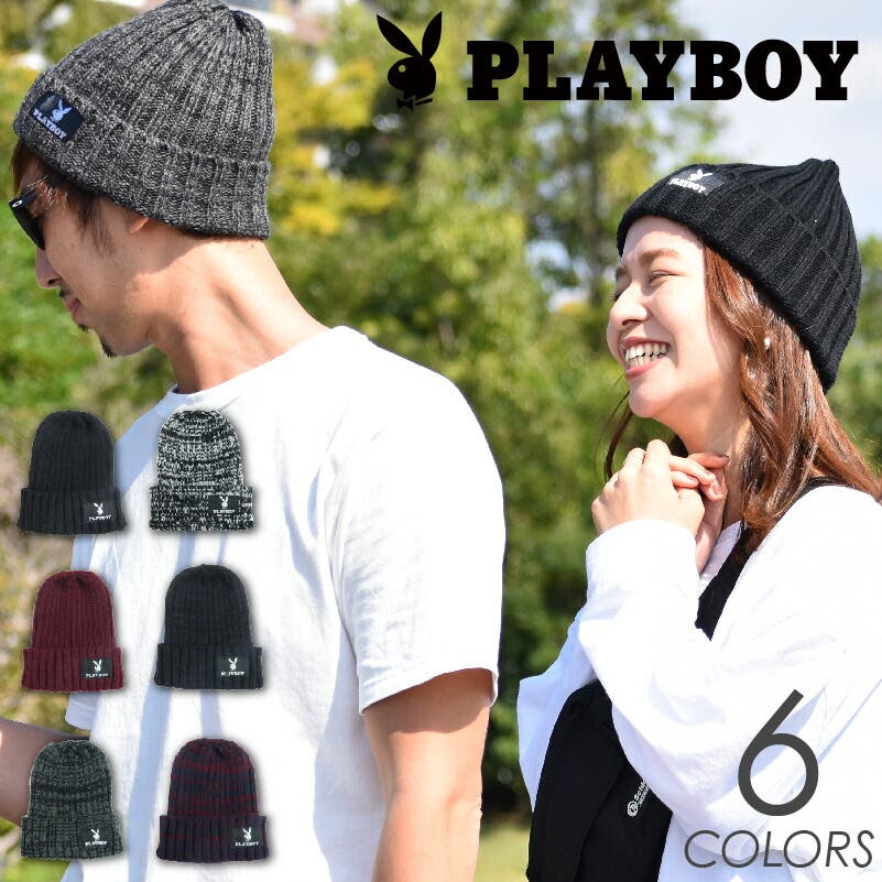 本物保証!  ニット帽 プレイボーイ PLACE ニット[品番：SYPE0001187]｜SUNY 帽子
