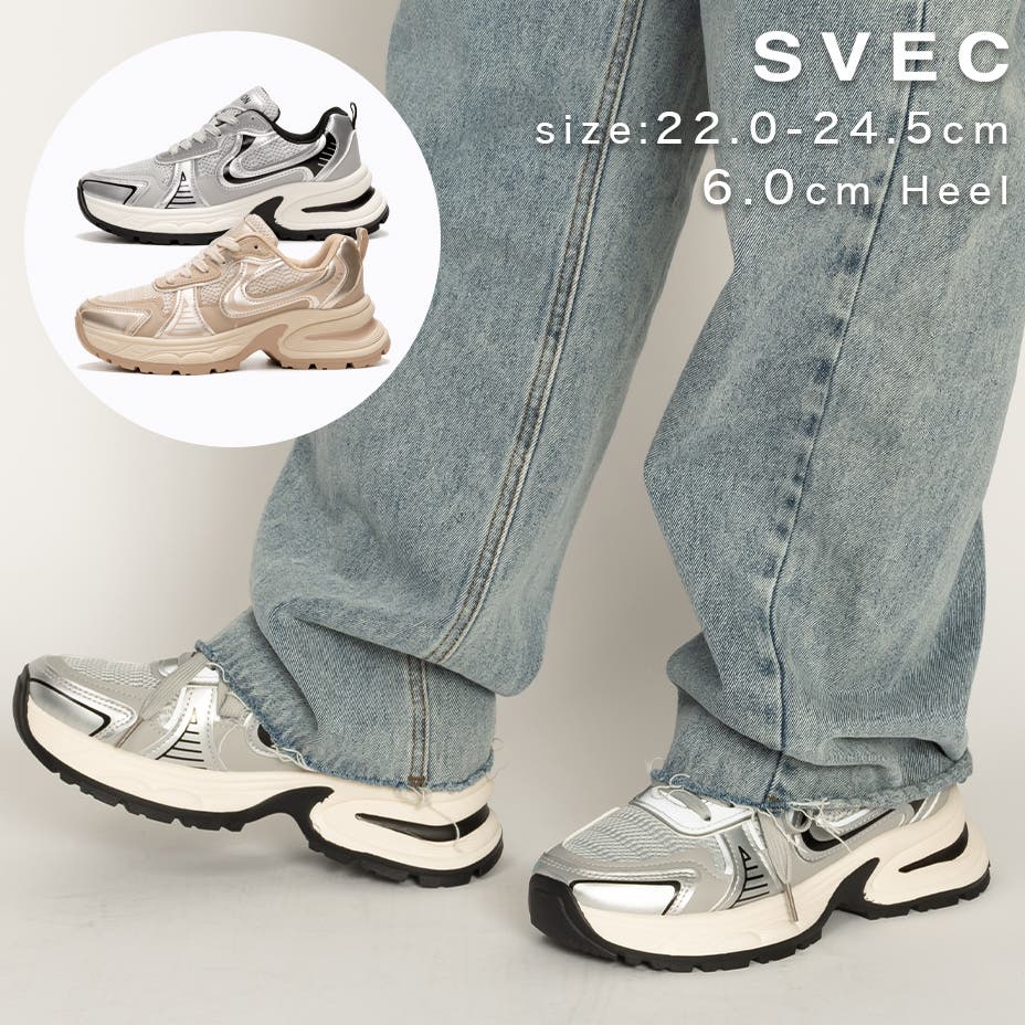 スニーカー 6cm 厚底[品番：XO000005153]｜SVEC（シュベック）の