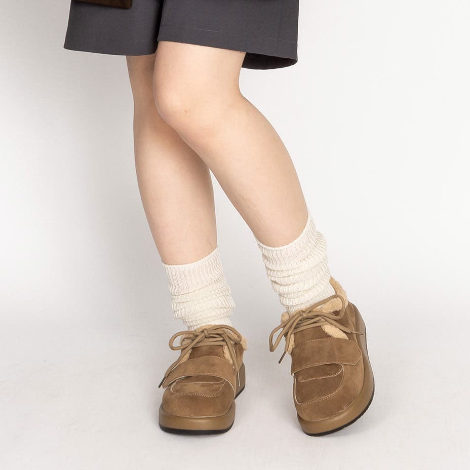 もこもこ ボア 厚底 カジュアルシューズ[品番：XO000005218]｜SVEC