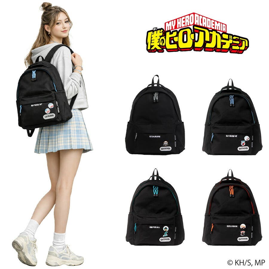outdoorproducts 僕のヒーローアカデミア 缶バッチ付きバックパック