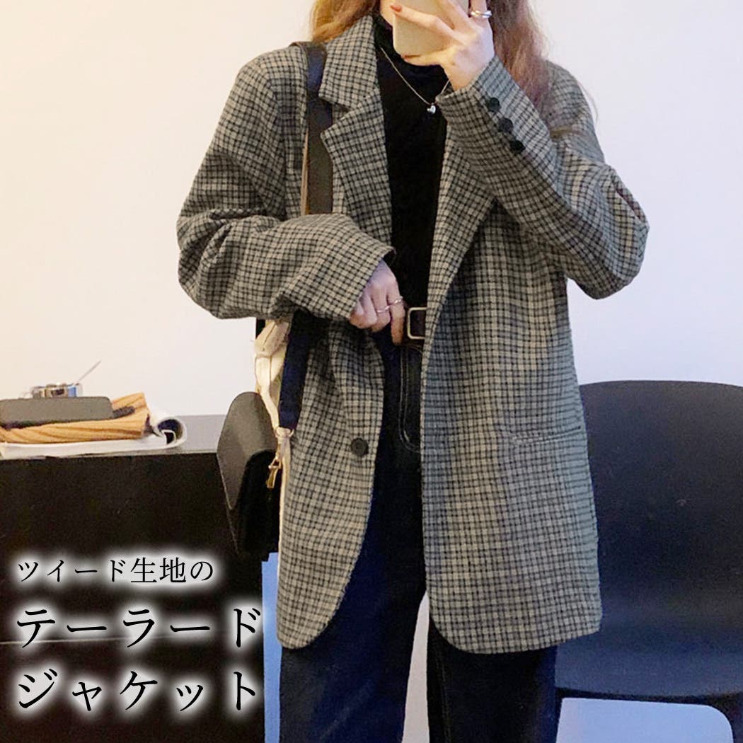 テーラードジャケット 韓国ファッション レディース[品番：TY000006799