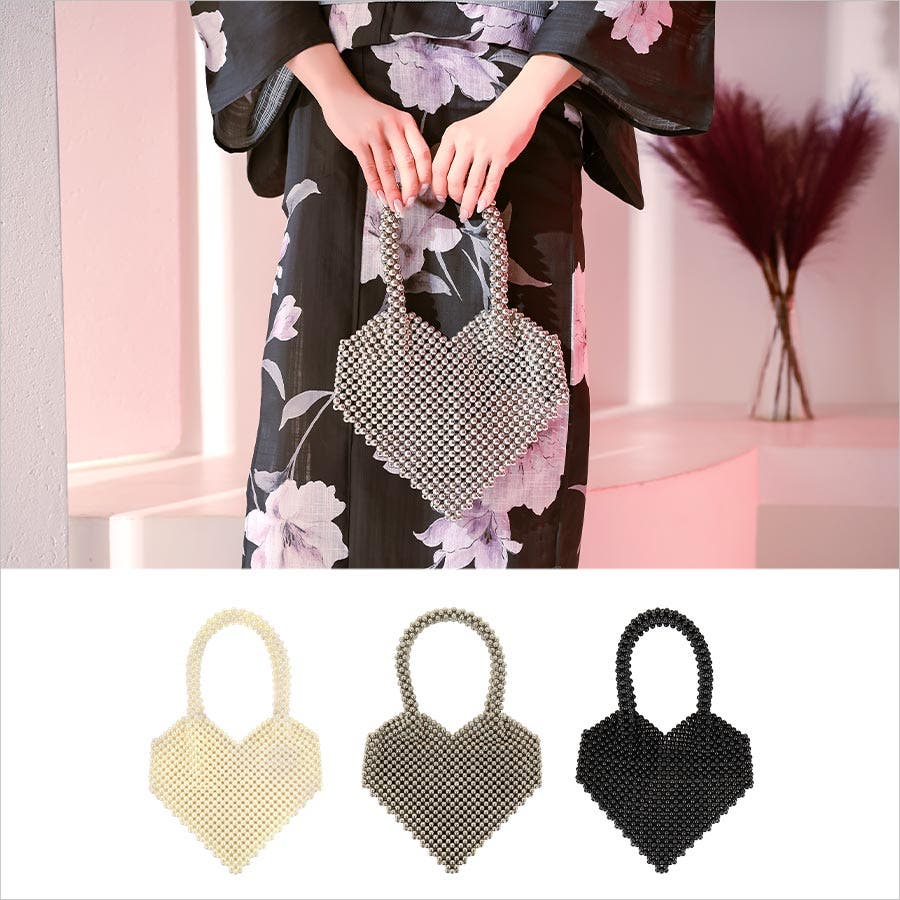 【訳アリ】浴衣小物 cult gaia Bekko Hand Bag BOX付 メタルボールハート型ハンドバッグ 浴衣バッグ 浴衣小物[品番