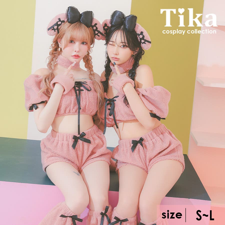 Tika コスプレ プードル ふわもこ×ブラックリボンプードルコスチューム ハロウィン