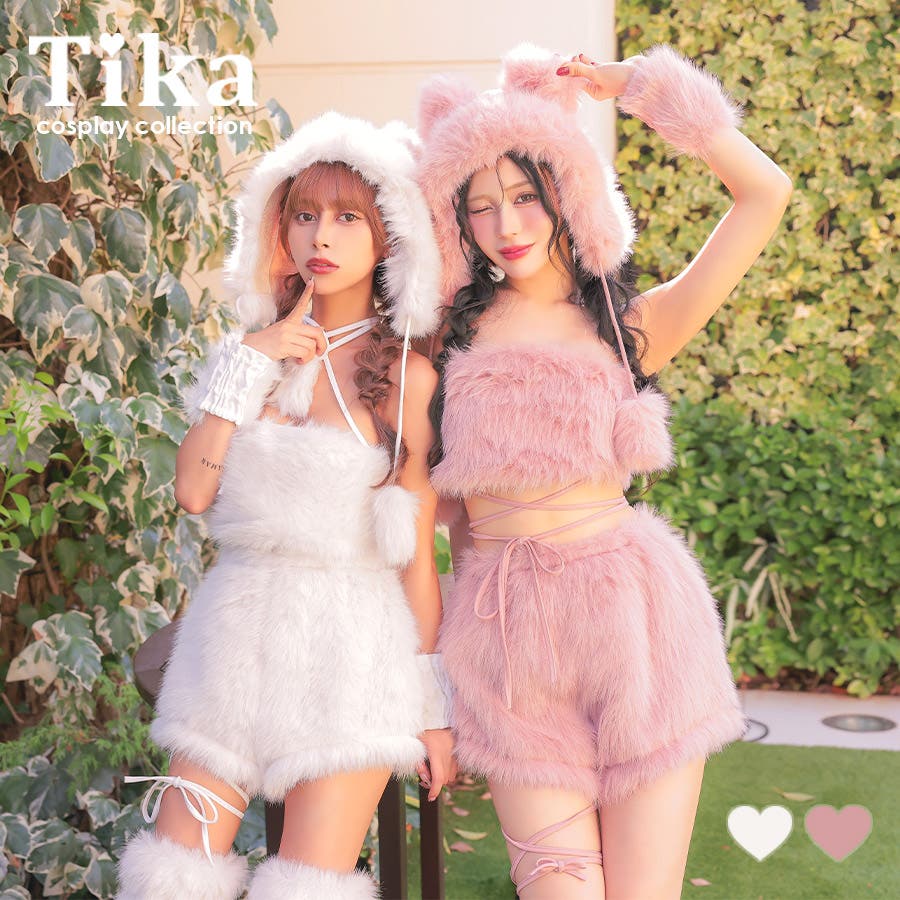 コードデザインふわもこバニーガールコスチューム ハロウィンコスプレ