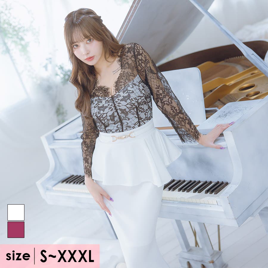 【新品タグ付】ペプラムマーメイドドレス　キャバドレス　ナイトドレス 70726f647563742f44353134335f31