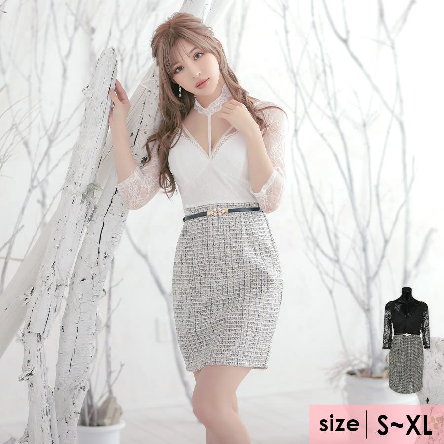 新品タグ付き袋付き　目を惹くドレス♡ キャバドレス キャバ ドレス[品番：XK000011577]｜Tika（ティカ