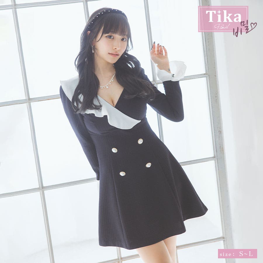 パーティー映え✨ミニドレス　おしゃれドレス　ガーリーシック tk-mdk169_1sl.jpg