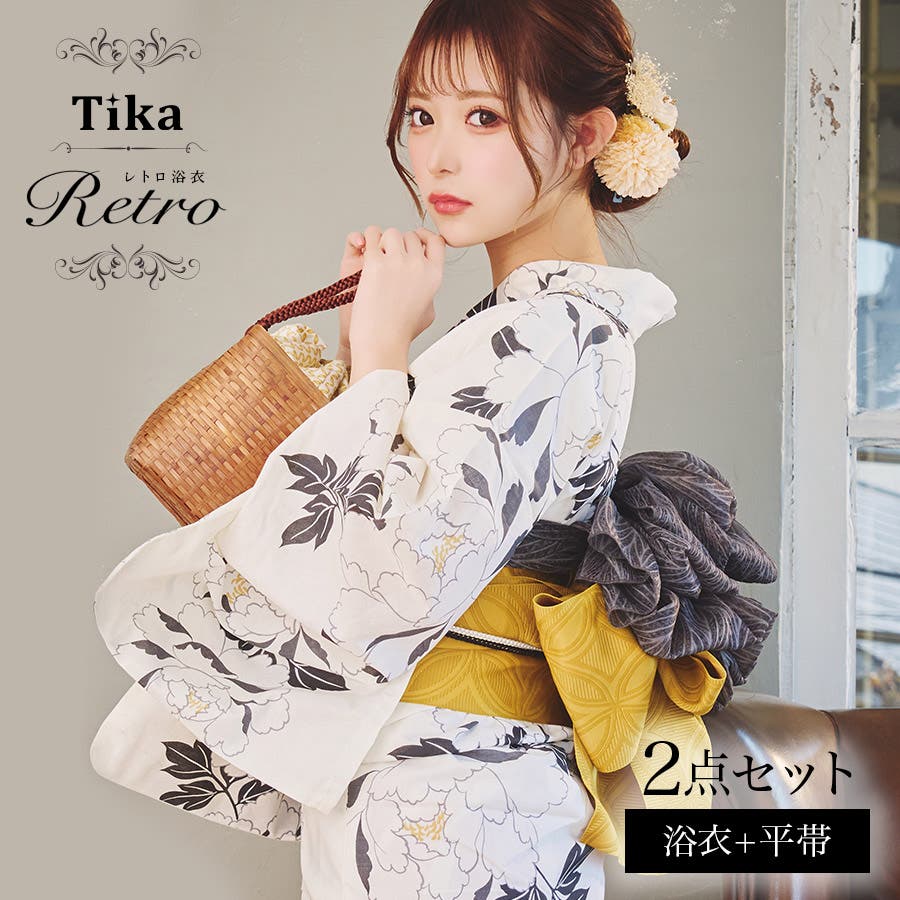 Tika 牡丹柄浴衣2点セット 浴衣[品番：XK000013531]｜Tika（ティカ