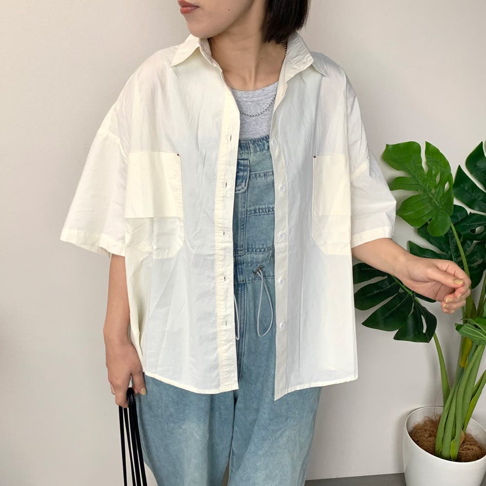 ダブルポケブラウス[品番：NHGW0004682]｜non-hedge （ノンヘッジ）の