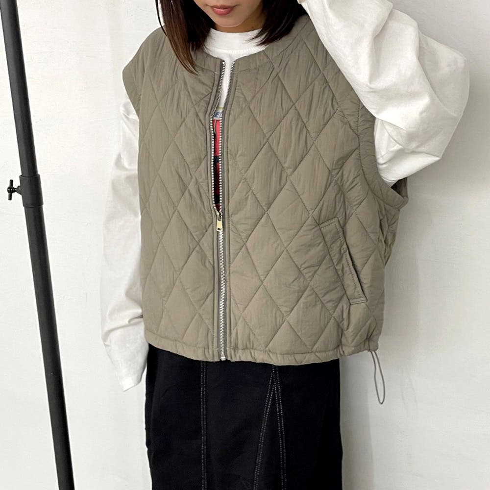 【PGG】中綿キルトフルジップベスト (LADIES) サイズ０ 1.jpg