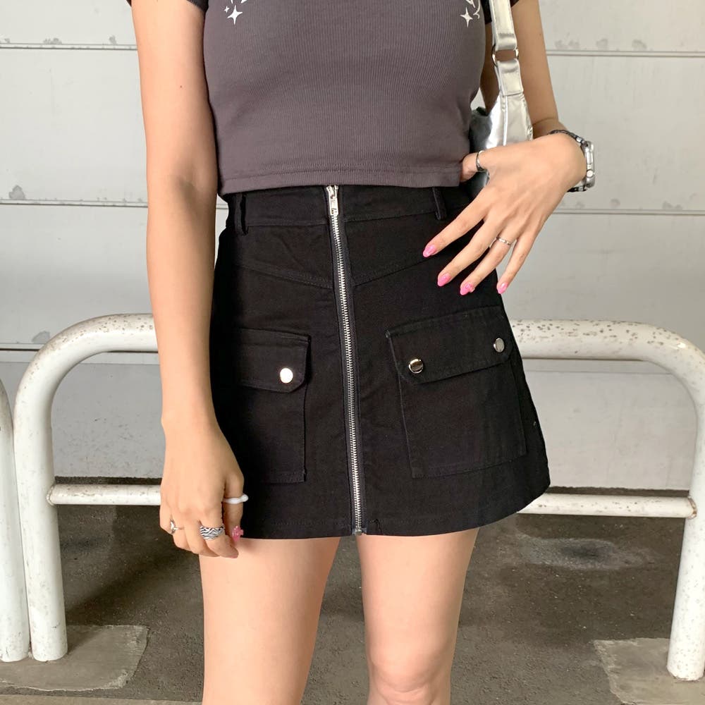 スカート N フロントZIPスカート[品番：NHGW0004480]｜non-hedge