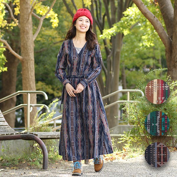 ワンピース nyacha セール】 【洗える】ガンクラブプレイドチェック ワンピース （ロング