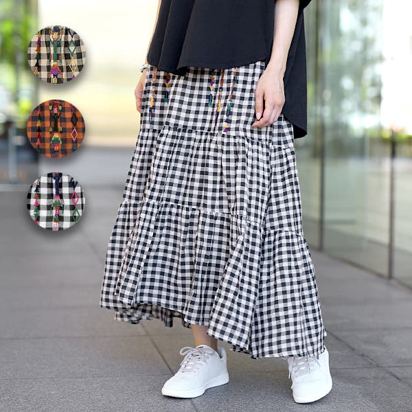 新品 5.6万 ティビ Tibi ギンガムチェック ラップ風 スカート 2 ギンガムドビー スカート(スカート)｜TO BE CHIC(トゥー ビー
