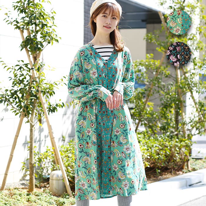 【美品】Velnica ヴェルニカ ボタニカル ロングワンピース 花柄 フラワー Velnica ヴェルニカ ボタニカル ロングワンピース 花柄 フラワー