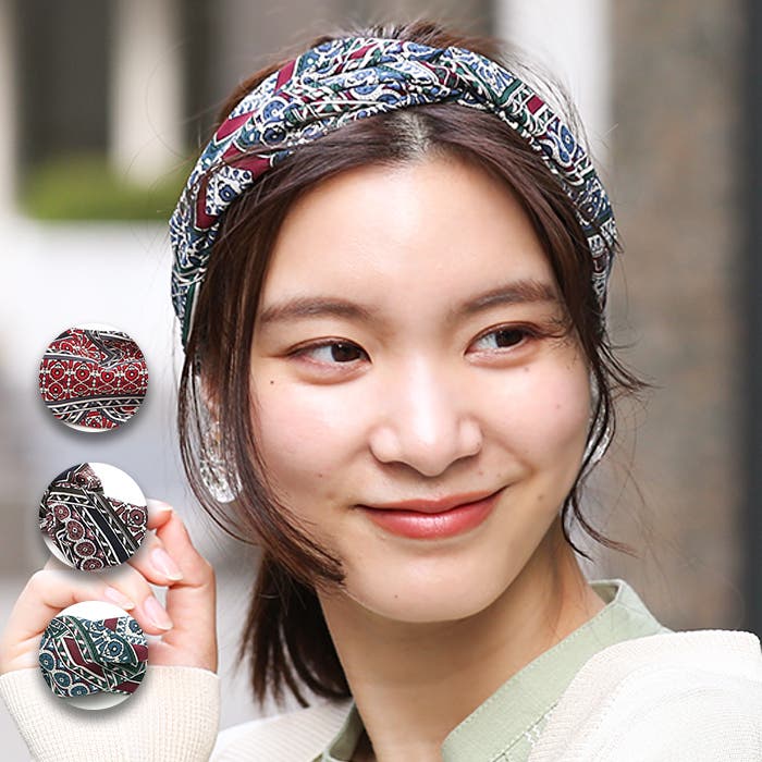 エスニック総柄ヘアバンド zkscbc8686 チチカカ[品番：TTKW0008952